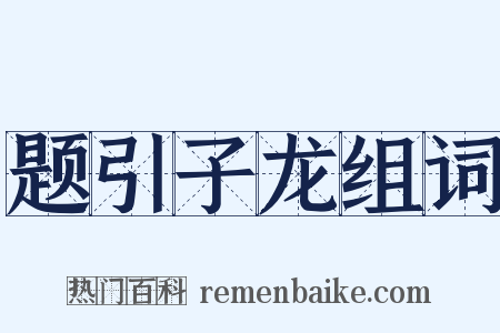 题引子龙组词是什么意思的图片